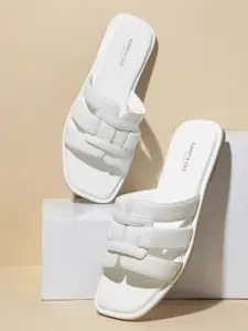 Kenneth Cole Women Woven Design Leather Flats