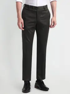 Arrow Men Easy Flex Tapered Fit Solid Trousers