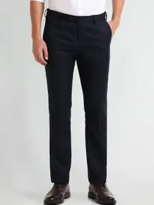 Arrow Men Easy Flex Tapered Fit Solid Trousers