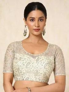 Soch Embroidered Padded Net Saree Blouse