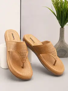 DressBerry Women Open Toe Flats with Laser Cuts