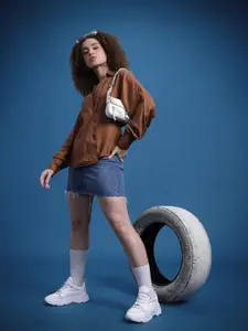 The Roadster Lifestyle Co. Solid Dolman Sleeves Casual Shirt with Asymmetric Placket