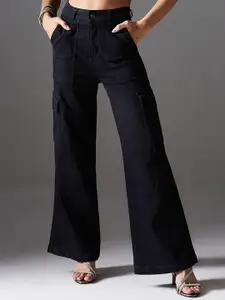 Miss Chase Women Wide Leg High-Rise Stretchable Jeans