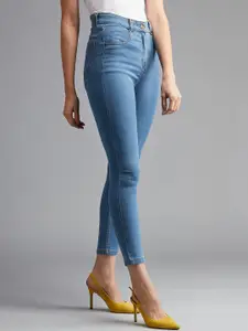 Aadvi Fashion Women Pencil Slim Fit High-Rise Slash Knee Stretchable Jeans