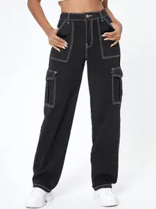 Aadvi Fashion Women Loose High-Rise Mildly Distressed Stretchable Jeans