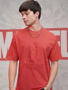 HIGHLANDER Marvel Iron Man Men Round Neck Drop Shoulder Relaxed Fit T-shirt