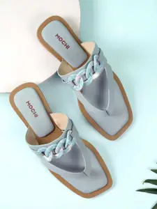 Mochi Women Open Toe Flats