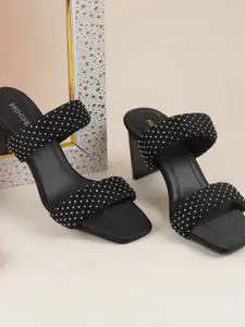 Mochi Embellished Block Sandals