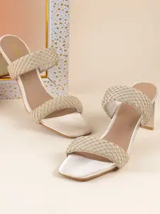 Mochi Women Embellished Block Sandals