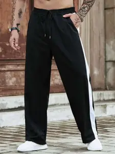 MASCARI Men Striped Mid Rise Track Pants