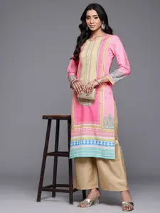 Ahalyaa Paisley Printed Gotta Patti Crepe Kurta