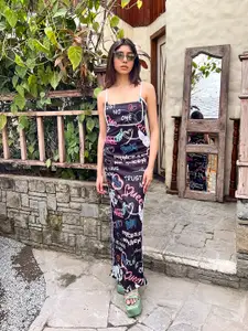 Stylecast X Hersheinbox Print Sheath Maxi Dress