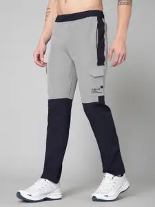 TURNFIT Men Colourblocked Mid Rise Track Pants