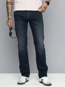 Levis Men 513 Slim Straight Fit Heavy Fade Stretchable Jeans