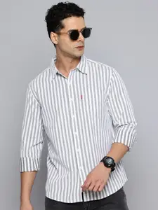 Levis Slim Fit Opaque Striped Pure Cotton Casual Shirt