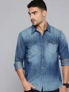 Levis Pure Cotton Slim Fit Denim Casual Shirt