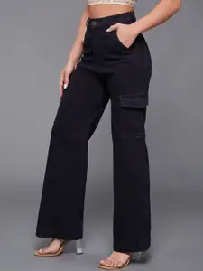 Miss Chase Women Wide Leg High-Rise Stretchable Jeans