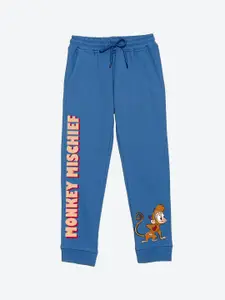 YK Disney Boys Graphic Printed Mid Rise Joggers
