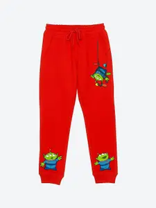 YK Disney Boys Metalic Graphic Printed Mid Rise Joggers