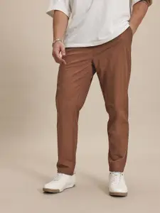 The Roadster Life Co. Men Pure Cotton Relaxed Trousers