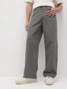 The Roadster Life Co. Men Loose Fit Wide Leg Trousers