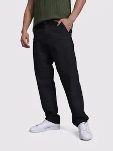 The Roadster Life Co. Men Mid-Rise Pure Cotton Straight Fit Chinos