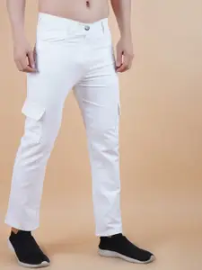 LINARIA Men Comfort Fit Mid-Rise Cropped Stretchable Jeans