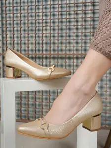 DressBerry Textured Party Block Pumps