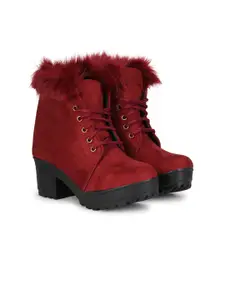 Commander Shoes Women Mid-Top Winter Fur Boots