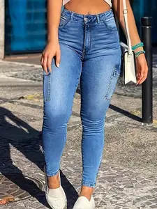 StyleCast Women Slim Fit Mid-Rise Light Fade Cotton Jeans