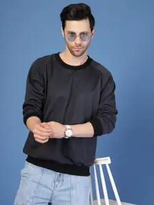 Rigo Men Dark Grey Waffle Sweatshirt