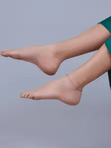 Kushal's Fashion Jewellery Sterling Silver Layered Rhodium-Plated Anklet