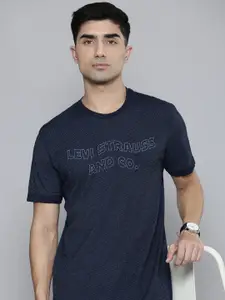 Levis Brand Logo Self Design Slim Fit T-shirt