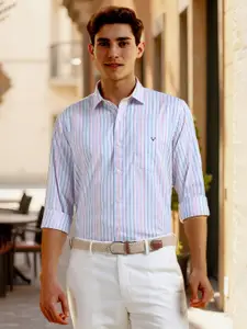 Allen Solly Men Slim Fit Spread Collar Pinstripes Cotton Casual Shirt