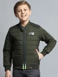 Monte Carlo Boys Mandarin Collar Solid Casual Lightweight Padded Jacket