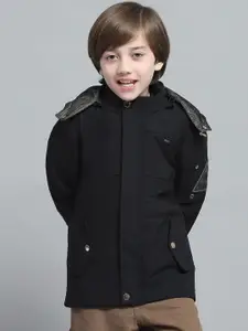 Monte Carlo Boys Hooded Solid Casual Lightweight Padded Jacket