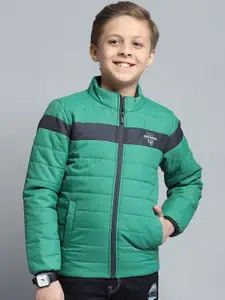 Monte Carlo Boys Mock Collar Striped Casual Lightweight Padded Jacket