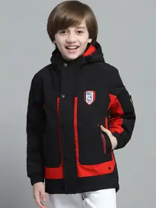 Monte Carlo Boys Hooded Colourblocked Casual Lightweight Padded Jacket