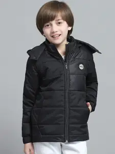 Monte Carlo Boys Hooded Solid Casual Lightweight Padded Jacket