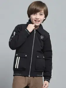 Monte Carlo Boys Spread Collar Striped Casual Lightweight Tailored Jacket