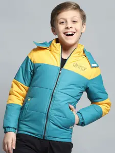 Monte Carlo Boys Hooded Colourblocked Casual Lightweight Padded Jacket