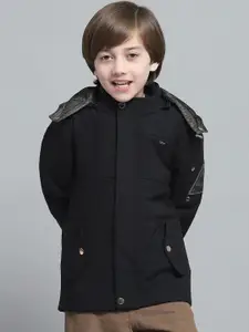 Monte Carlo Boys Hooded Solid Casual Lightweight Padded Jacket