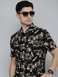 Levis Slim Fit Floral Printed Linen Cotton Casual Shirt