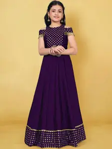 FASHION DREAM Girls Ethnic Motifs Printed Cotton Maxi Ethnic Dress