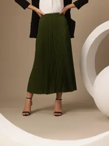 Chemistry Women Accordion Pleated Maxi Skirt