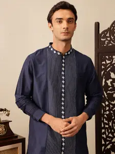 House of Pataudi Striped Thread Work Jashn Kurta with Patiala