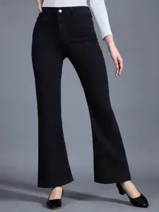 Miss Chase Women Wide Leg High-Rise Slash Knee Stretchable Jeans