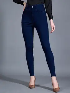 Miss Chase Women Skinny Fit High-Rise Slash Knee Stretchable Jeans