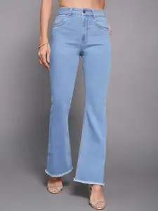 Miss Chase Women Bootcut High-Rise Highly Distressed Stretchable Jeans