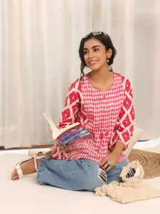 Varanga Women Chevron Printed Straight Kurti